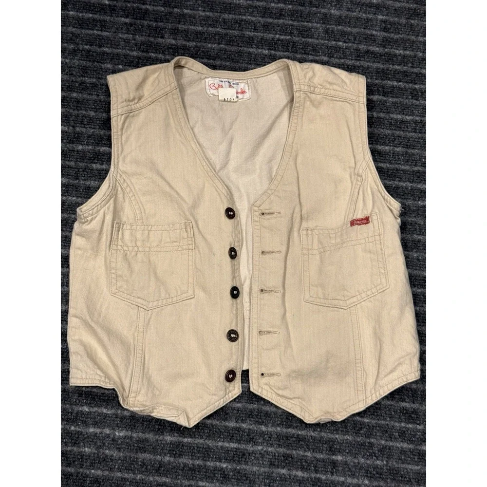 Vintage Bobbie Brooks By Renown Cream Colored Vest For Young Teens 160-82 (JW9)